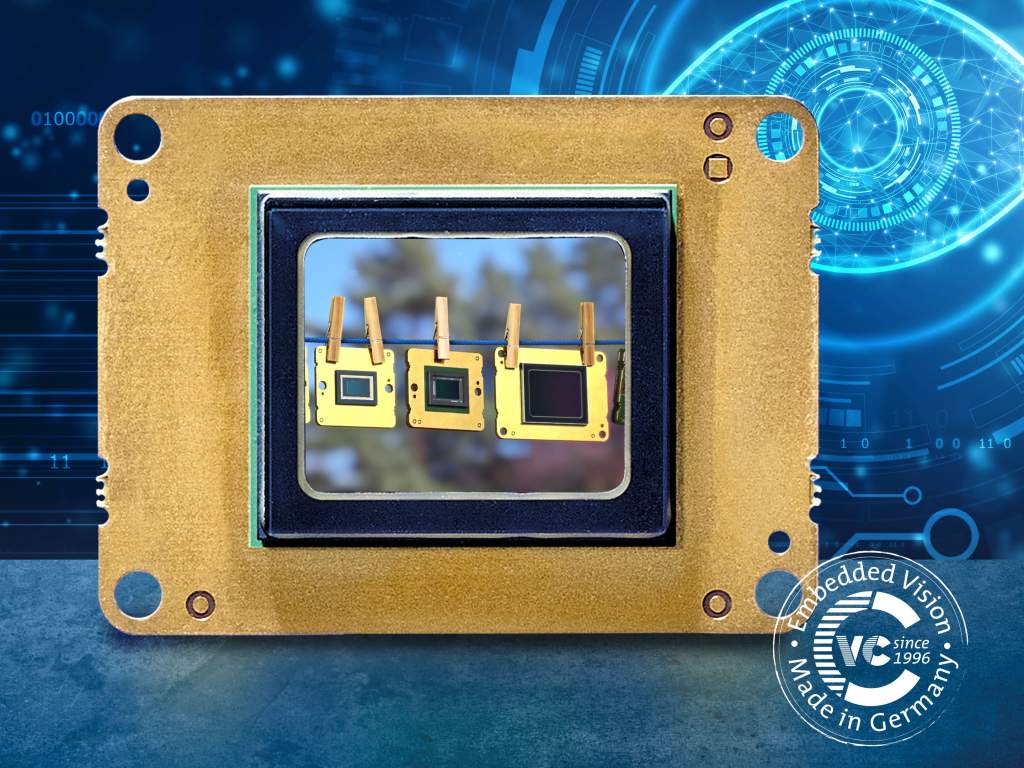 Bild 1 | Für die MIPI-Kameramodule wurde eine Konverterplatine entwickelt, die rückseitig auf das Sensormodul aufgesteckt und verklebt wird. Damit können High-End-Sensoren direkt an die MIPI-Schnittstelle zahlreicher Prozessorboards angeschlossen werden.