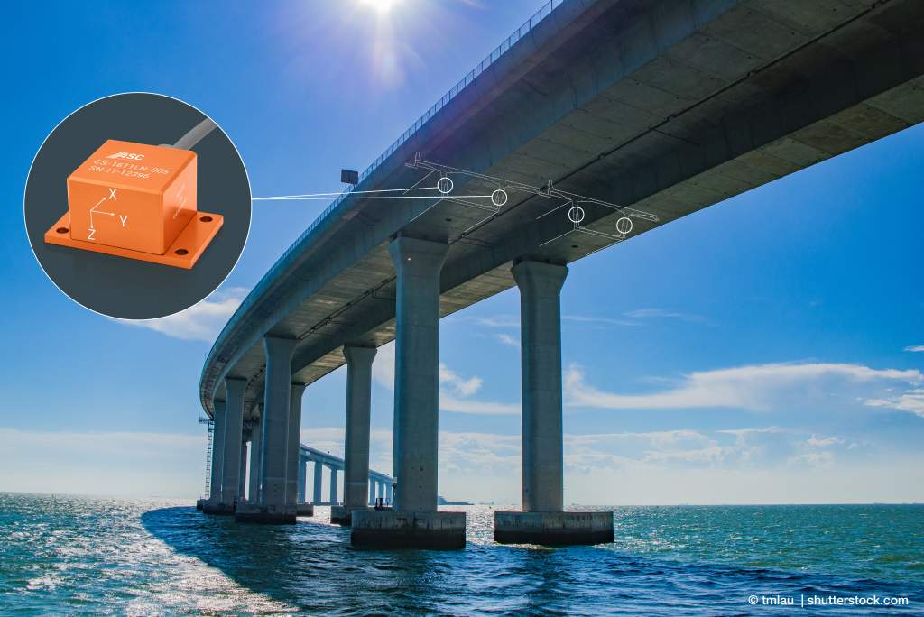 ASC und Dewesoft haben die längste Seebrücke der Welt mit einem hochgenauen Monitoringsystem ausgerüstet. Der triaxiale kapazitive Beschleunigungssensor CS-1611LN erfasst an der Brücke selbst geringste Schwingungen.
