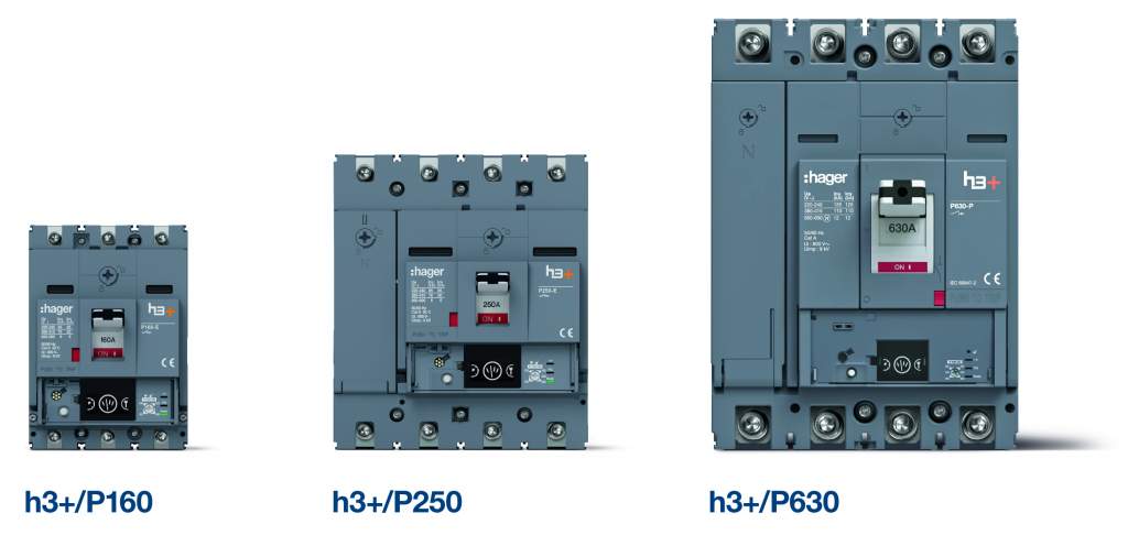 Bild 3 | Kompaktleistungsschalter H3+ in allen drei Baugrößen