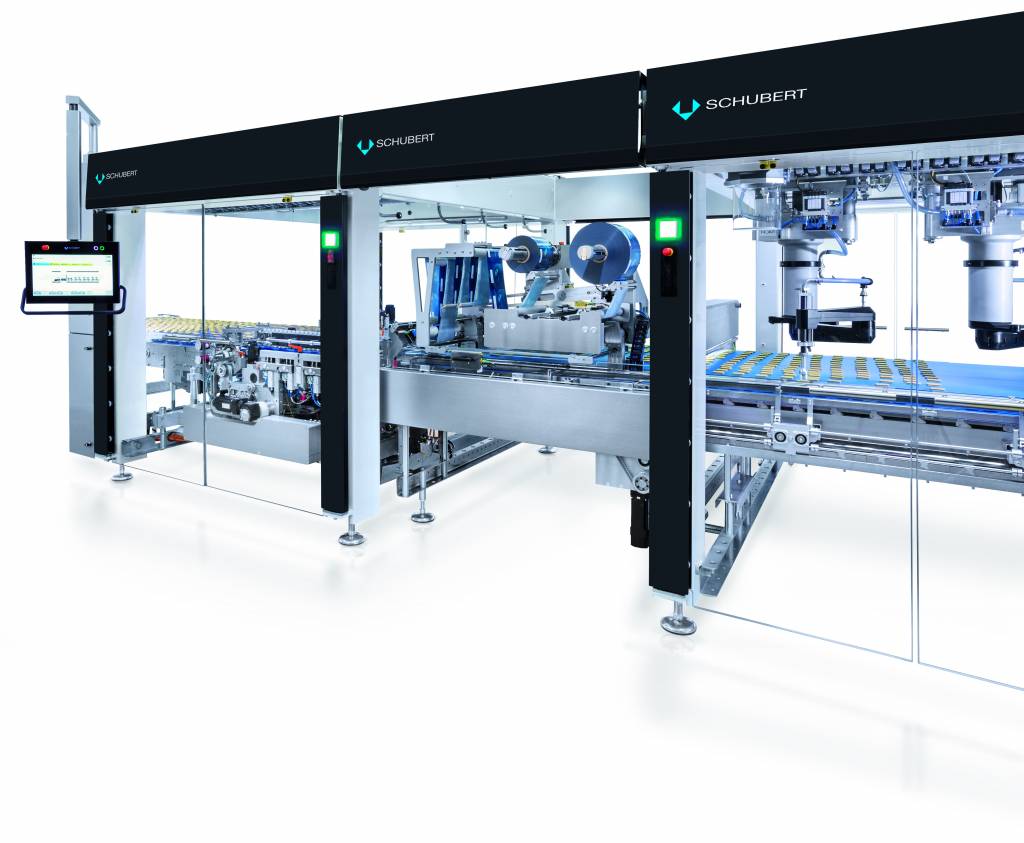 Fast alle Teile der Verpackungsmaschinen werden von Schubert selbst entwickelt: von der Mechanik über CNC-Achsen und Steuerungen bis hin zu HMIs, OPC-Server oder Vision-Lösungen.