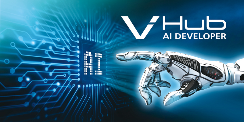 Der VHub verfügt über ein Intel OpenVino basiertes Software-Entwicklungskit, das mehr als 200 vortrainierte Funktionen zur Bewegungs-, Gesichts-, Objekt- und Zeichenerkennung beinhaltet.