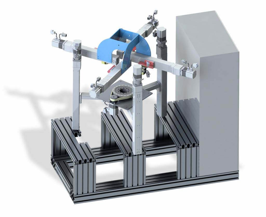Kinematisches Modell des 3D-Druckportals.