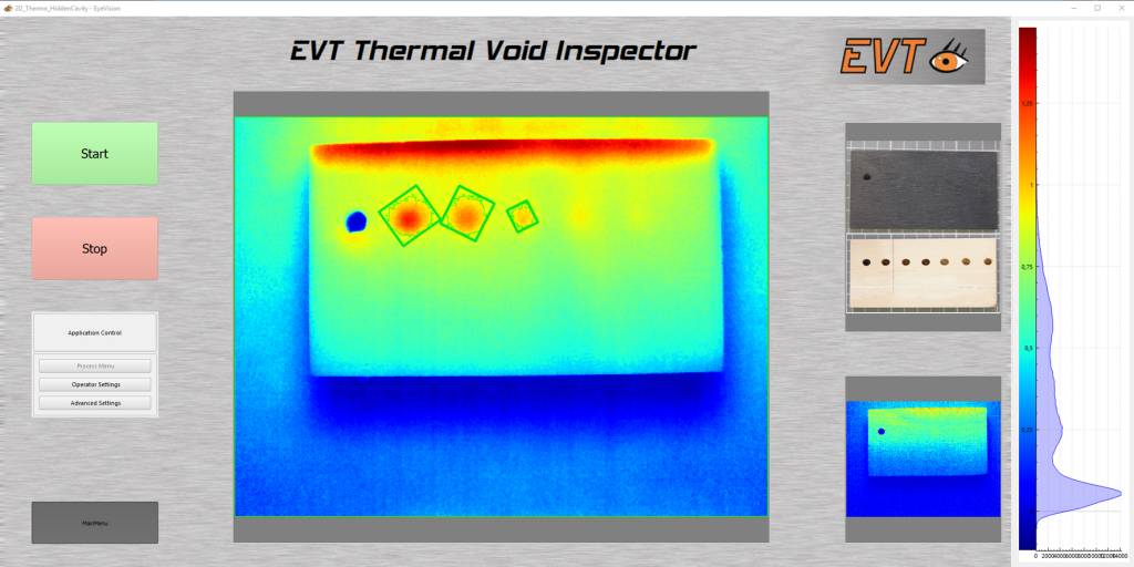 Der HVI (Hole & Void Inspector) basiert auf der EyeVision-Software und aktiver Thermografie.
