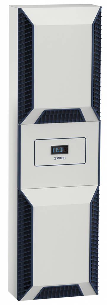 Wirtschaftliche und bedarfsgerechte Schaltschrankklimatisierung durch die schlanken Kühlgeräte SlimLine Vario mit drehzahlgeregeltem Kompressor.