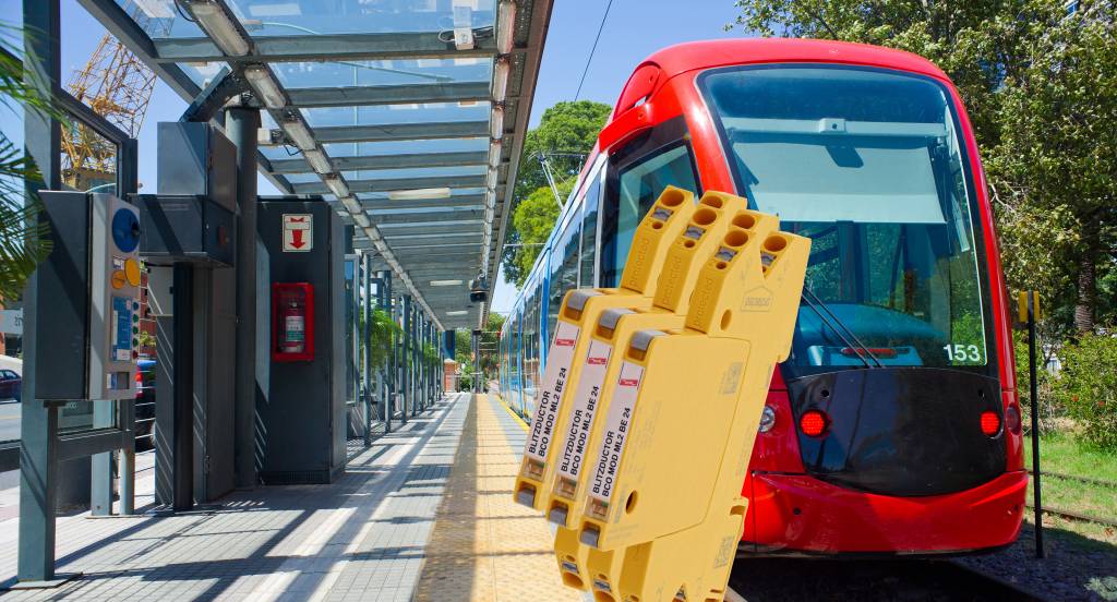 Blitzductorconnect schützt Automatisierungs- und informationstechnische Schnittstellen im Bereich der Bahninfrastruktur.