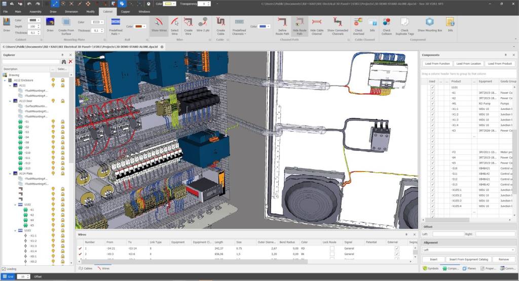 Bild 1 | Die Softwaresuite SEE Electrical Building SE ist eine Lösung für die Erstellung, Wartung und Berechnung elektrischer Projekte in Gebäuden. Das Plug-in 3D Panel für Control Panels setzt Schaltschrankplanungen in 3D professionell um.