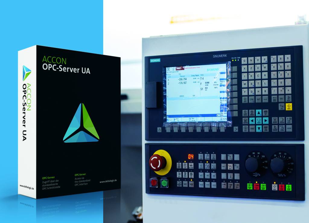 Die OPC-UA-Serversoftware Accon von Delta Logic unterstützt in der neuen Version auch Werkzeugmaschinen mit Sinumerik-Steuerung.