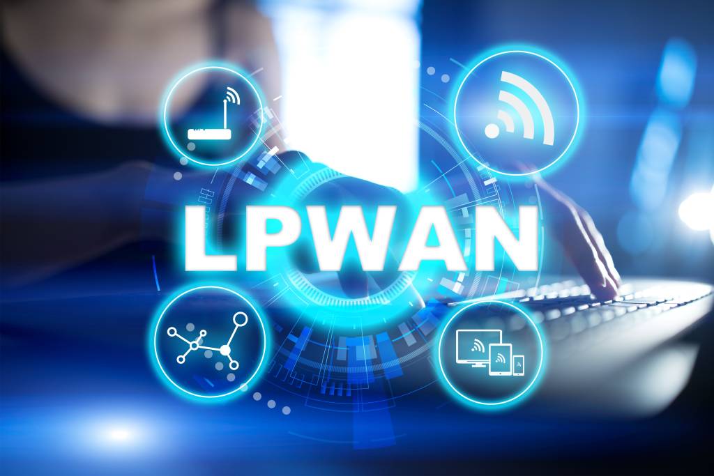 LPWAN - Low Power Wide Area Network, modern technology, telecommunication and internet concept.