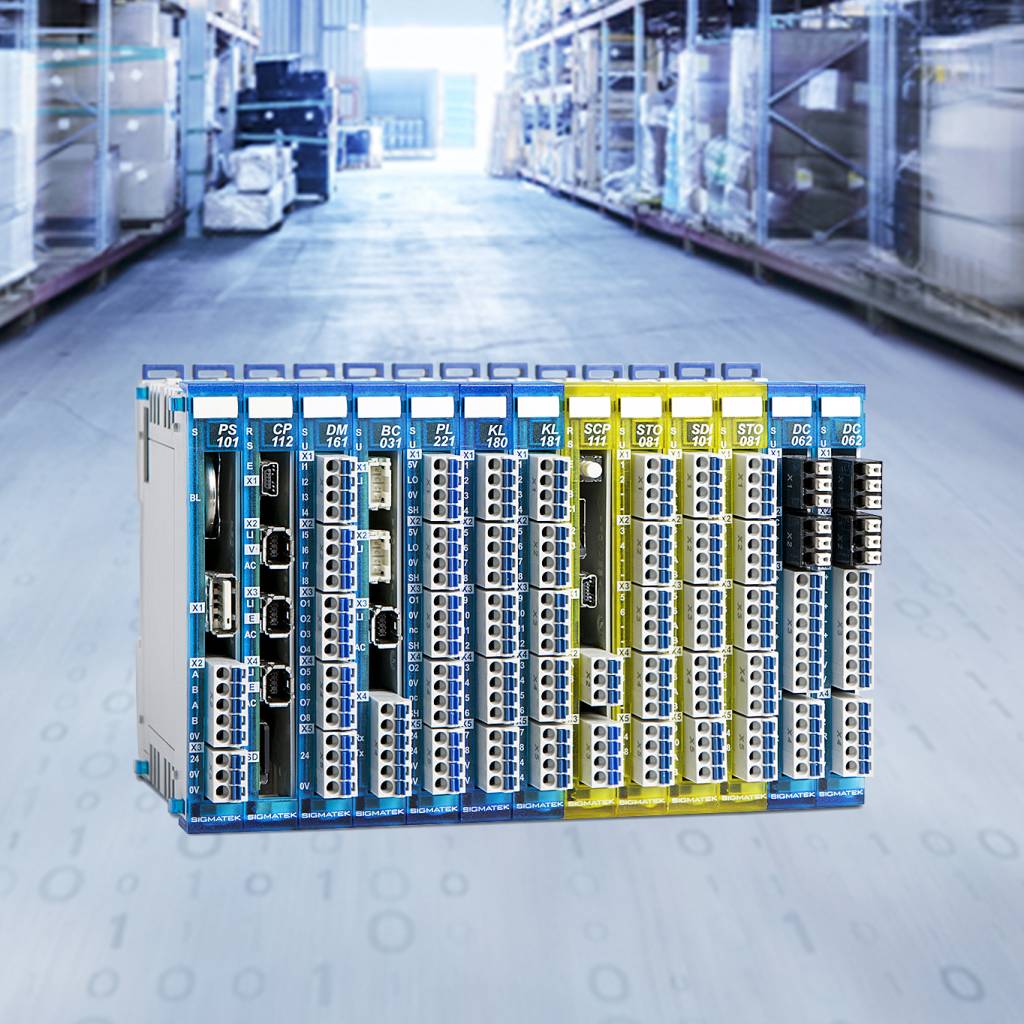 Das modulare Automatisierungssystem S-DIAS vereint viele Module für fahrerlose Transportsysteme wie Steuerungselektronik, Sicherheits- und Antriebstechnik auf einer Softwareplattform.