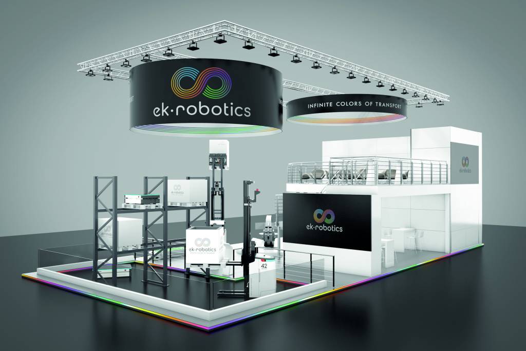 Auf der Logimat stellt EK Robotics auf über 200m² spannende Show Cases und innovative Transportrobotik-Lösungen vor.