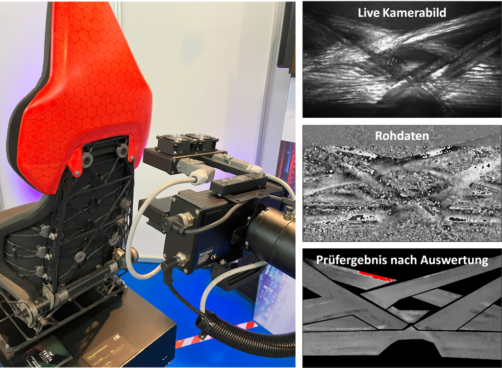 Bild 1 | Zerstörungsfreie Prüfung am Beispiel des gewickelten Ultraleichtbausitzes in xFK in 3D (bereitgestellt von AMC/Alba Industries/CSI Entwicklungstechnik).