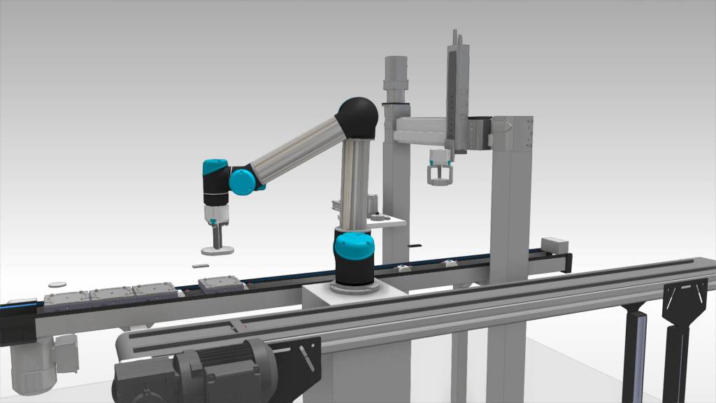 Bei der modellbasierten Entwicklung wird zunächst mit Softwareprodukten für die physikbasierte 3D-Simulation der digitale Zwilling der Maschine oder Anlage entwickelt und simuliert. Das ermöglicht umfangreiche Tests und Anpassungen vor der Fertigstellung.