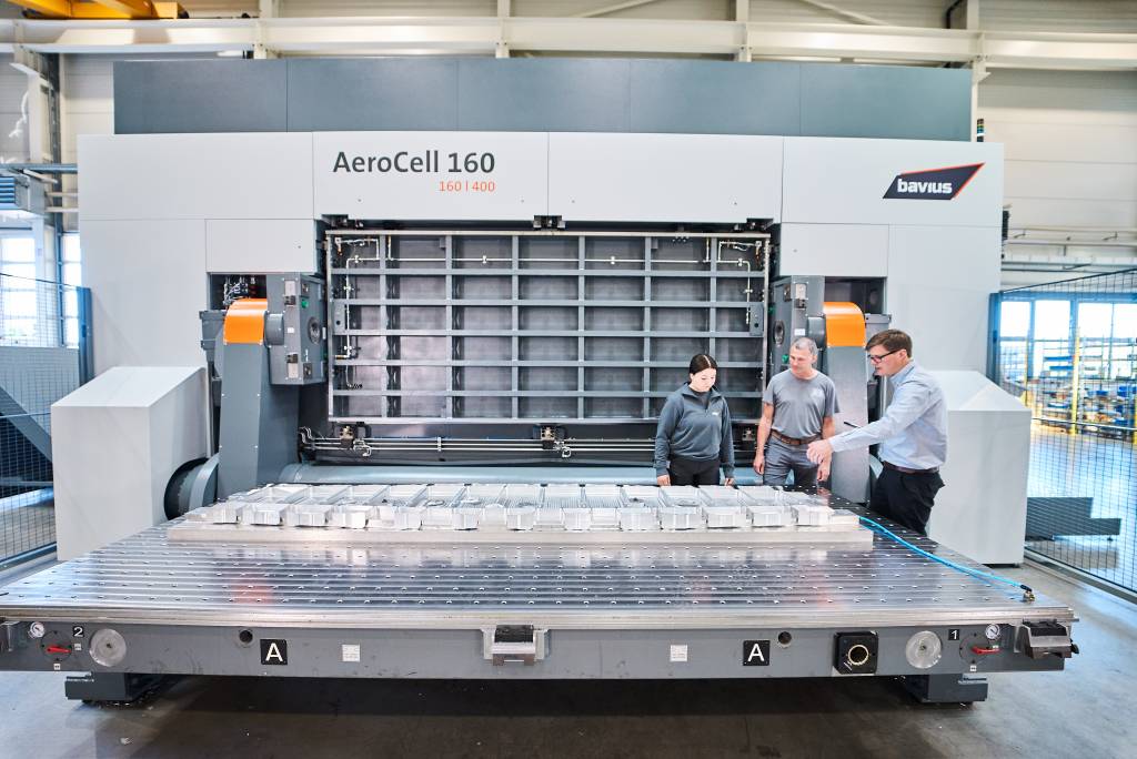 Die Bavius AeroCell 160 eignet sich besonders für Anwender, die Bauteile mit Abmessungen bis zu 4.000x1.600mm bei bis zu 800mm Höhe bearbeiten wollen.