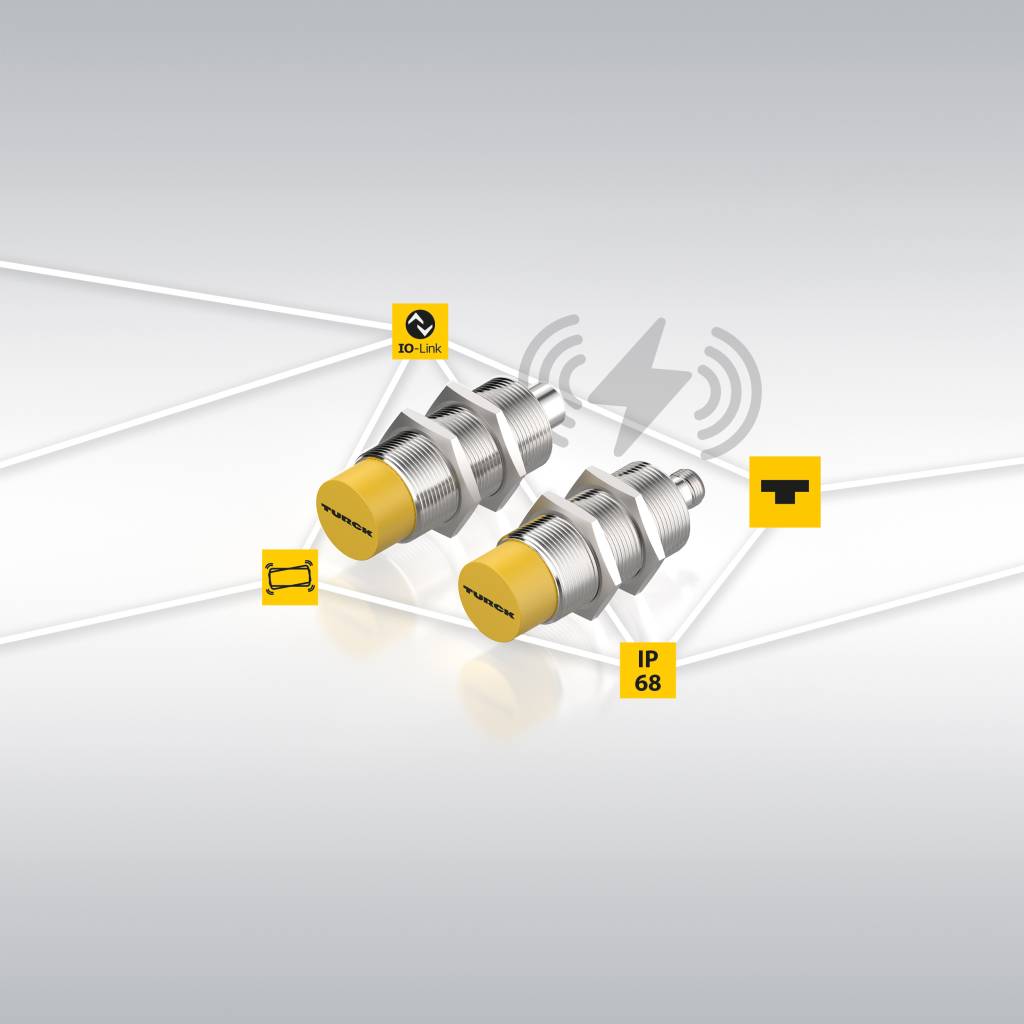 Turcks robuste, induktive Koppler übertragen Daten und Energie auch bei Winkel- und Parallelversatz