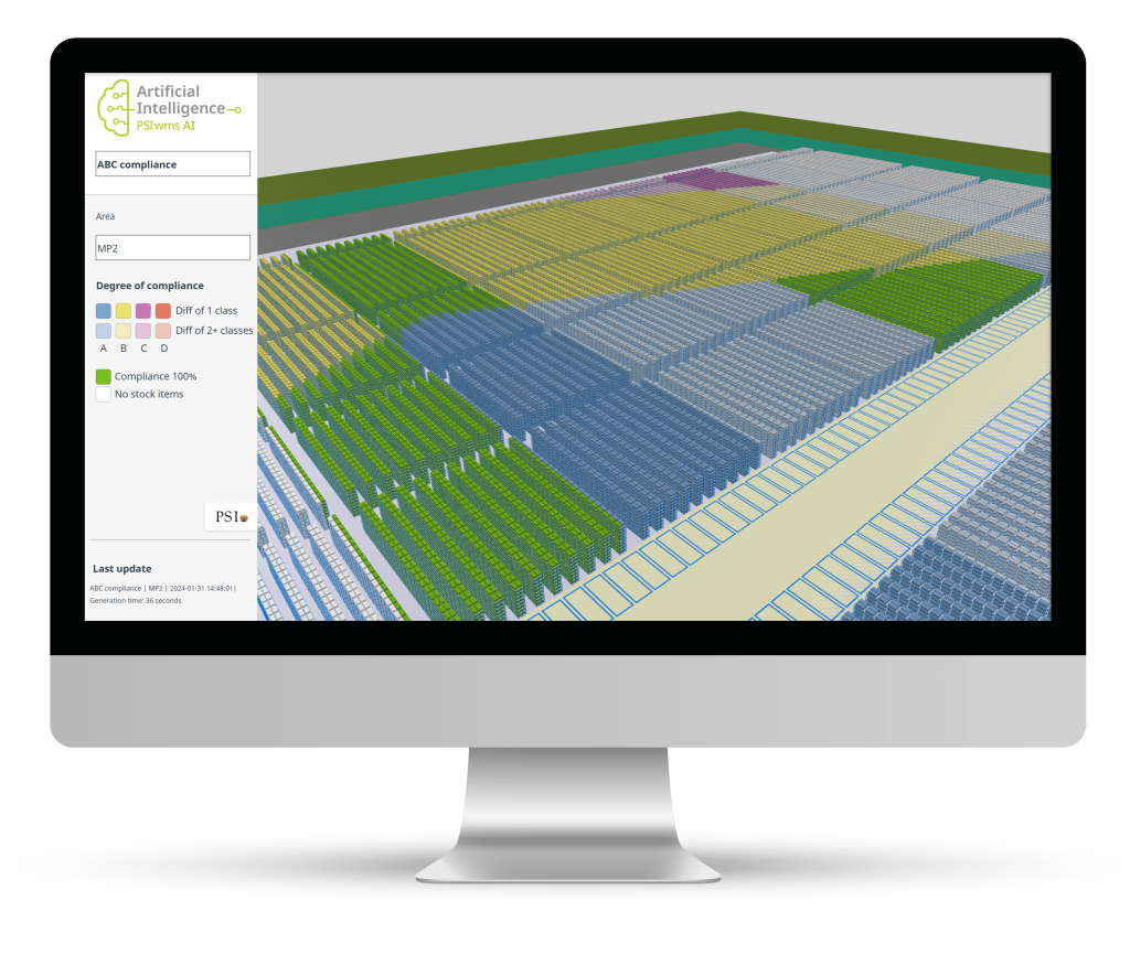 Ein Alleinstellungsmerkmal von PSIwms AI ist die direkte Anbindung an das Warehouse Management System PSIwms.